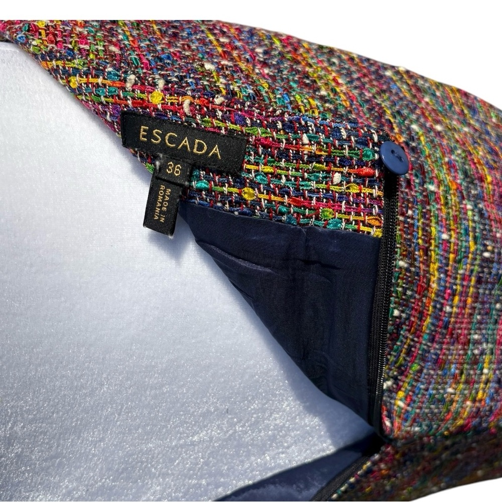 Escada Vibrant Multicolor Rainbow Pencil Skirt | S - Picture 7 of 12